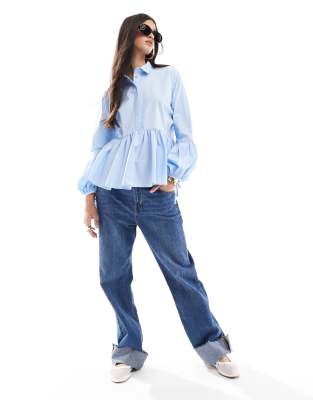 monepine シャツ peplum balloon shirt monepine（モネピネ）の「peplum balloon shirt/ペプラム
