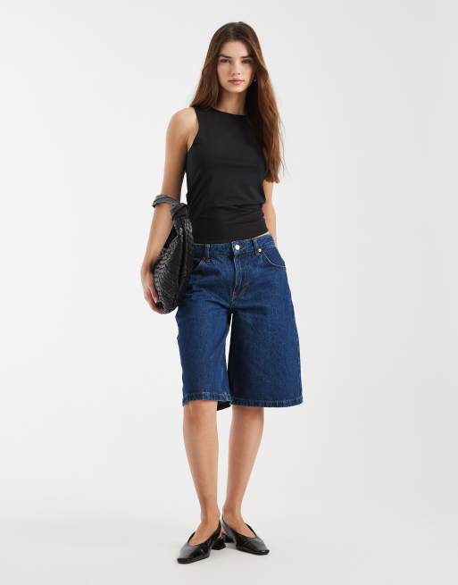 ASOS DESIGN - Dubbellaagse lange racerhemdje in zwart, 4 van 4