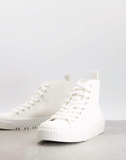 ASOS DESIGN - Dudley - Hoge sneakers in wit
