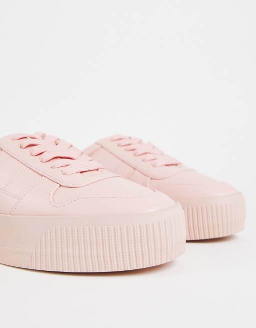 ASOS DESIGN Duet Baskets plateforme lacets Rose