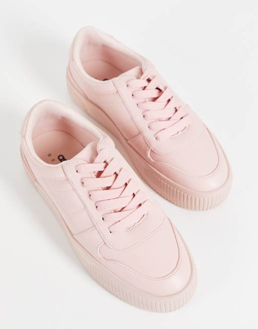 ASOS DESIGN Duet Baskets plateforme a lacets Rose