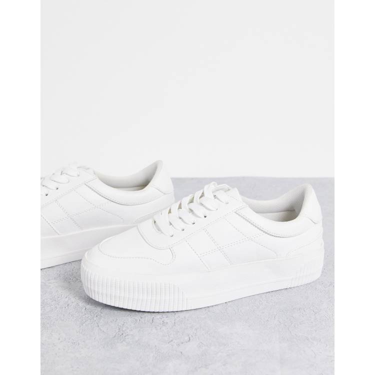 White leather deals platform sneakers