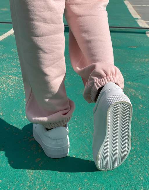 ASOS DESIGN - Duet - Sneakers flatform a pianta larga stringate bianche, 2 di 4