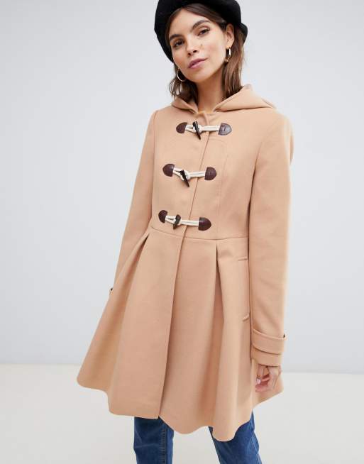 ASOS DESIGN - Dufflecoat met uitlopende randen