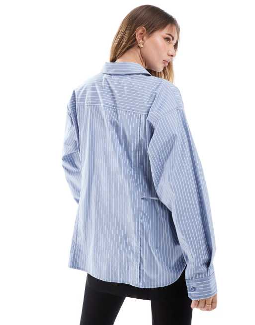 ASOS DESIGN – Długa koszula z wiązaniami po bokach i wzorem w paski, 4 z 4