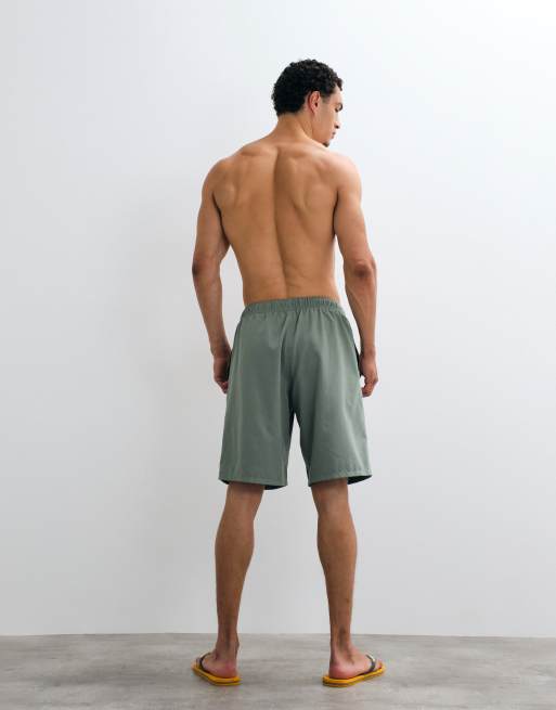 ASOS DESIGN długie szorty kąpielowe w zielonym kolorze, 5 z 5