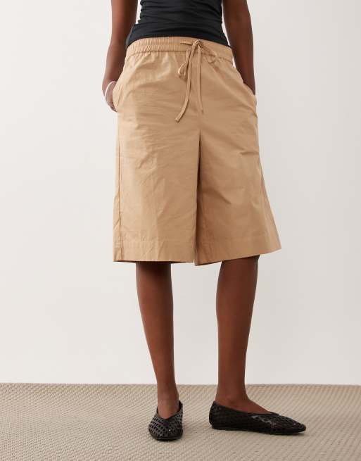 ASOS DESIGN długie szorty w kolorze camel, 2 z 5