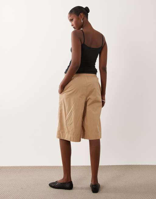 ASOS DESIGN długie szorty w kolorze camel, 5 z 5