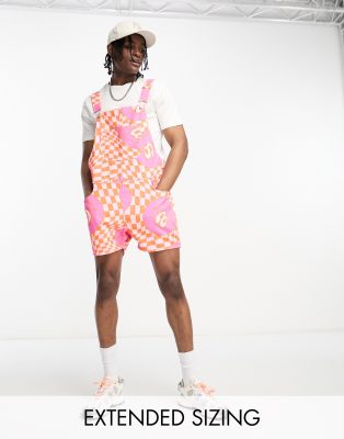 ASOS DESIGN dungaree in shorter length with print - ASOS Price Checker