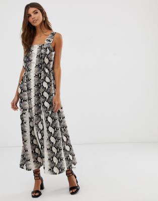 dungaree maxi dress