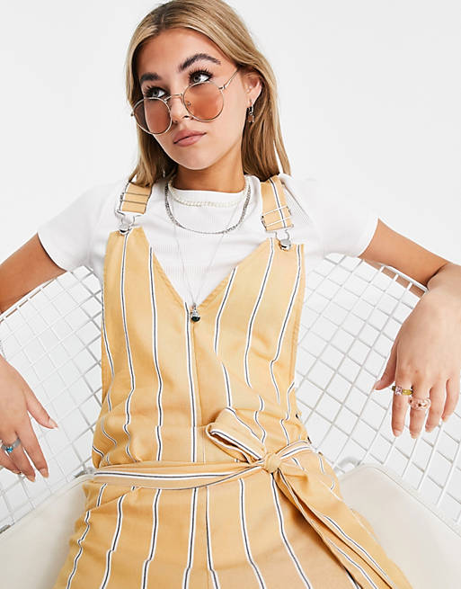 Jumpsuits & Playsuits dungaree with wide leg in stripe 