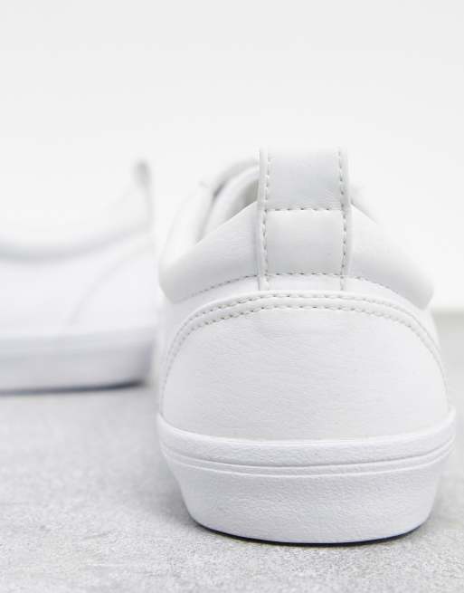 ASOS DESIGN Dunn lace up sneakers in white, 4 of 4