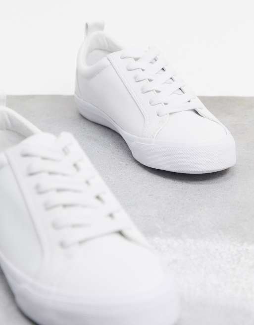 ASOS DESIGN - Dunn - Vetersneakers in wit, 2 van 4