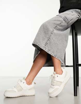 Asos Design Duplex Velcro Sneakers In White