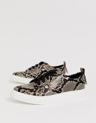 black snake print trainers