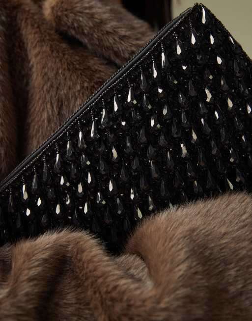 Asos black clutch on sale