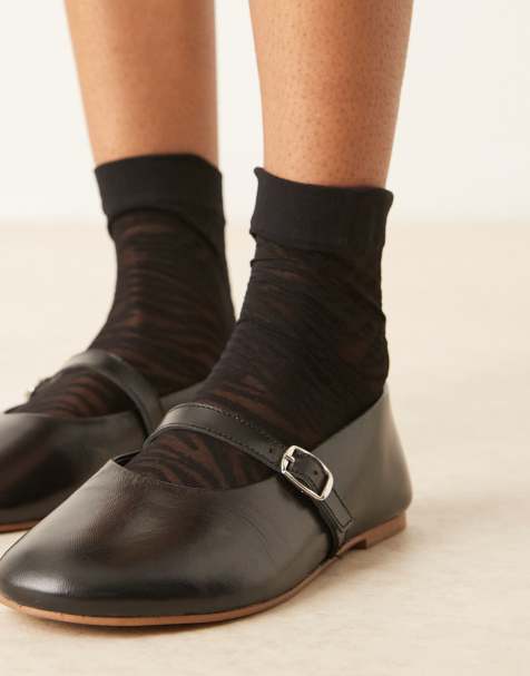 ASOS DESIGN – Durchscheinende Knöchelsocken in Schwarz mit Tigermuster - view 1