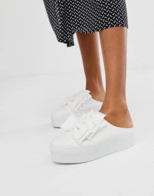 mule sneakers white