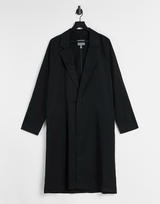 ASOS DESIGN duster jacket in black