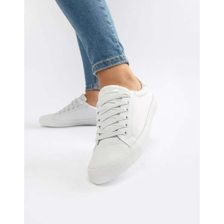 ASOS DESIGN Dustin lace up sneakers in white