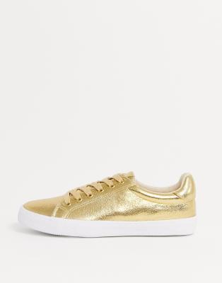 asos gold trainers