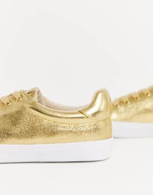 asos gold trainers