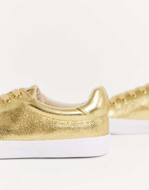 Asos deals gold trainers