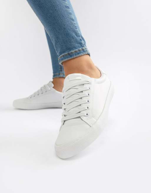ASOS DESIGN - Dustin - Vetersneakers in wit