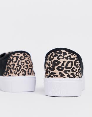 asos leopard print trainers