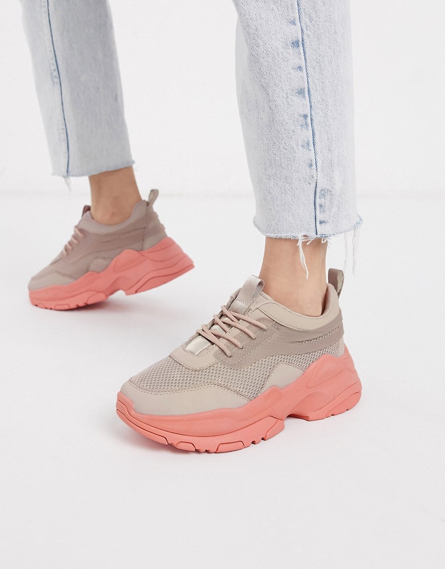 ASOS DESIGN - Dutch - Sneakers chuncky corallo-Rosa