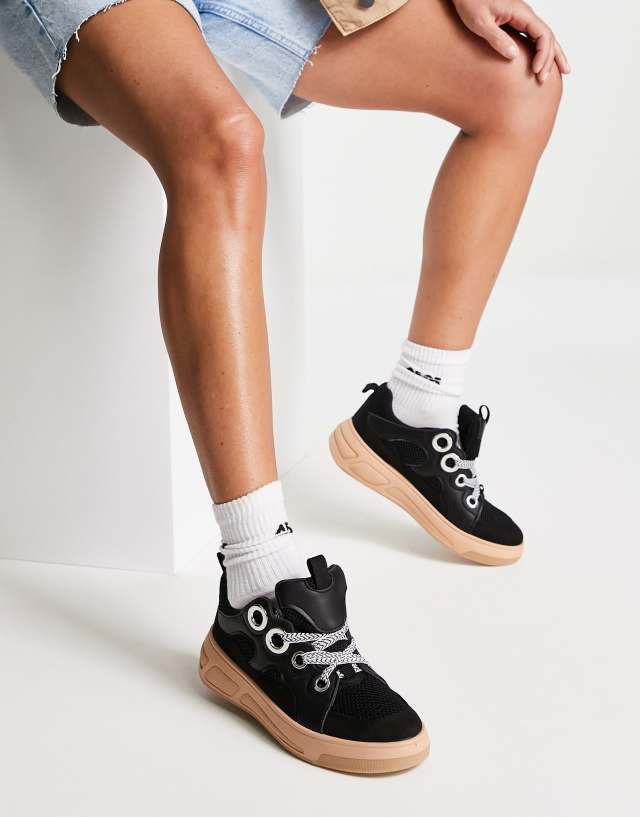 ASOS DESIGN Duty skater sneakers in black