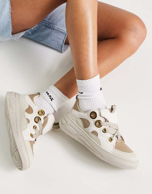 ASOS DESIGN Duty skater trainers in beige