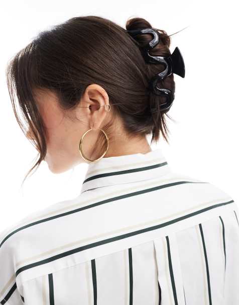 ASOS DESIGN – Duża czarna klamra do włosów - view 1