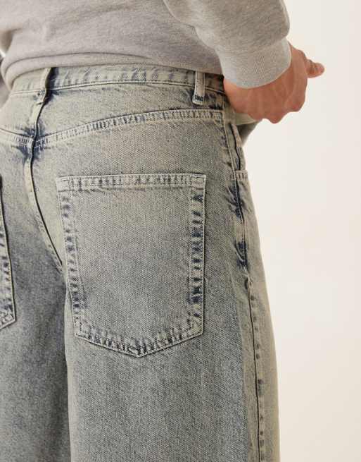ASOS DESIGN – Dłuższe jortsy w spranym kolorze szarym, 4 z 5