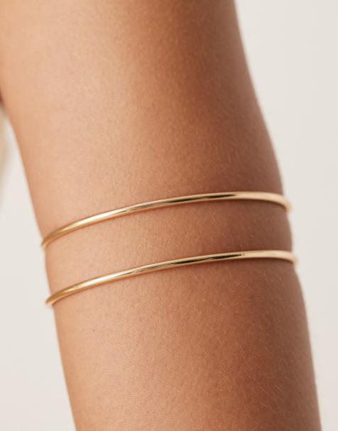 ASOS DESIGN – Dwurzędowa bransoleta na ramię w kolorze złota - view 1