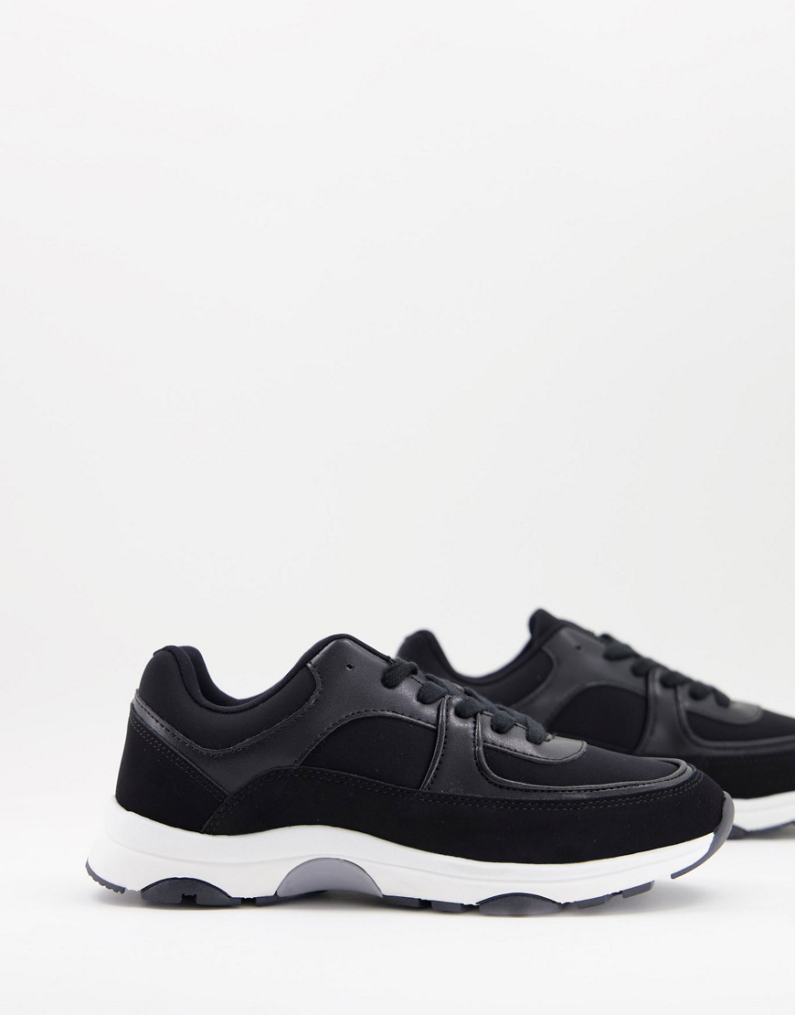 ASOS DESIGN Dyna runner sneakers in black