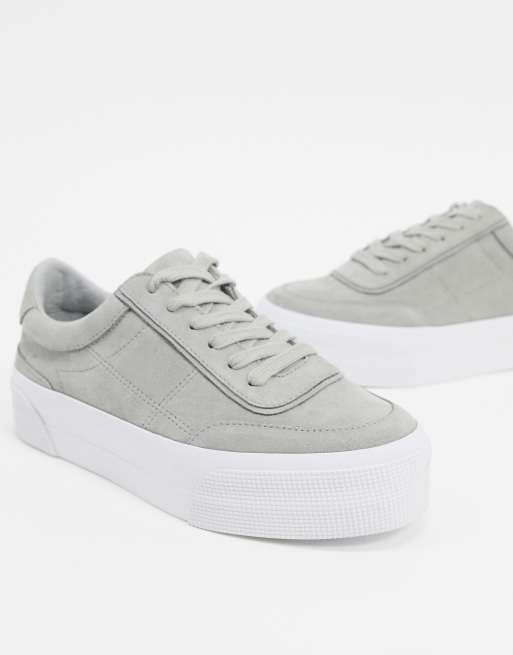ASOS DESIGN Dynamic suede chunky sneakers in gray
