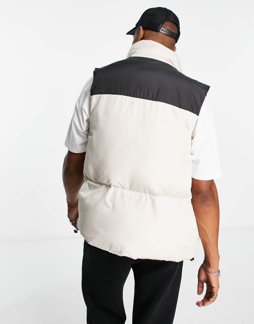 ASOS DESIGN - Dynevest i beige med komtrastfarvet bærestykke i sort, 4 af 4