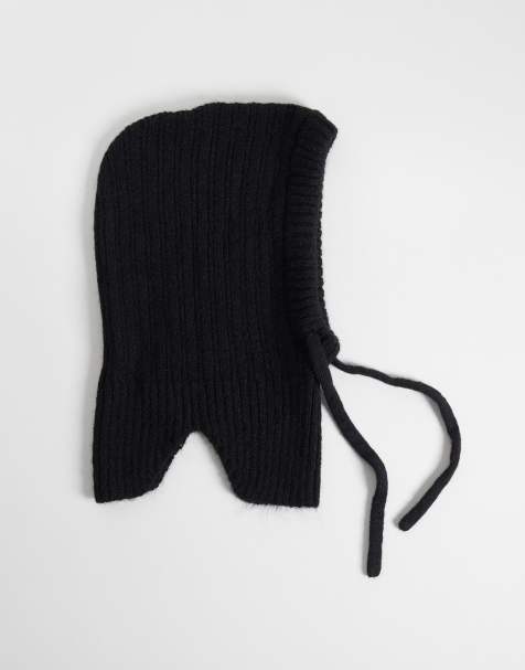 ASOS DESIGN dzianinowy kaptur w kolorze czarnym - view 1