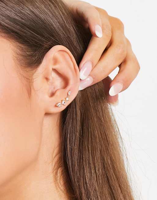 Crystal ear crawler deals earrings