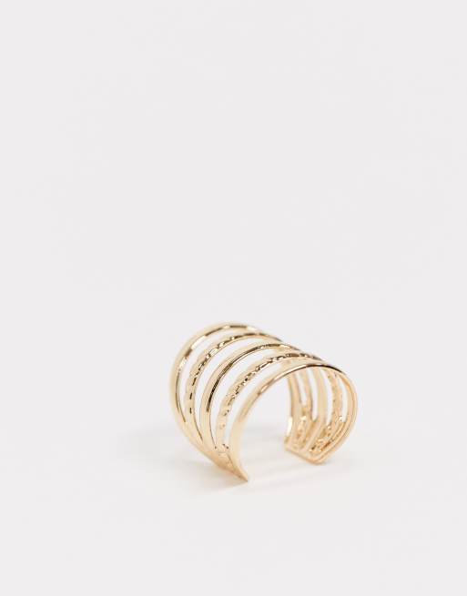 ASOS DESIGN golden wing ear cuff in gold tone