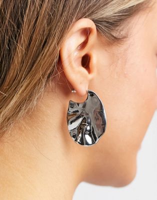 ASOS textured silver earrings