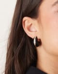 [ASOS DESIGN] ASOS DESIGN earrings in resin teardrop design in black-Gold No Size gold