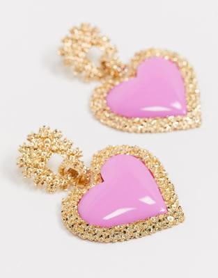 pink earrings asos