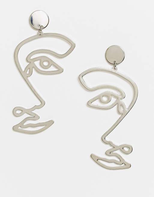 Face earrings outlet h&m