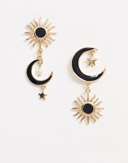 Moon and deals sun dangle earrings