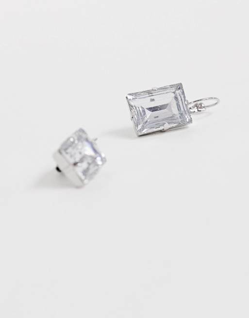 Square hot sale crystal earrings