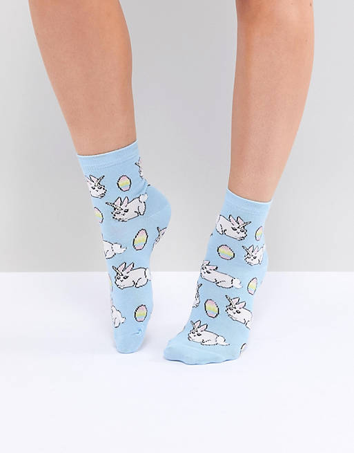 ASOS DESIGN Easter Bunny Unicorn Sock