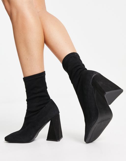 ASOS DESIGN Eastern Bottines souples talon haut Noir ASOS