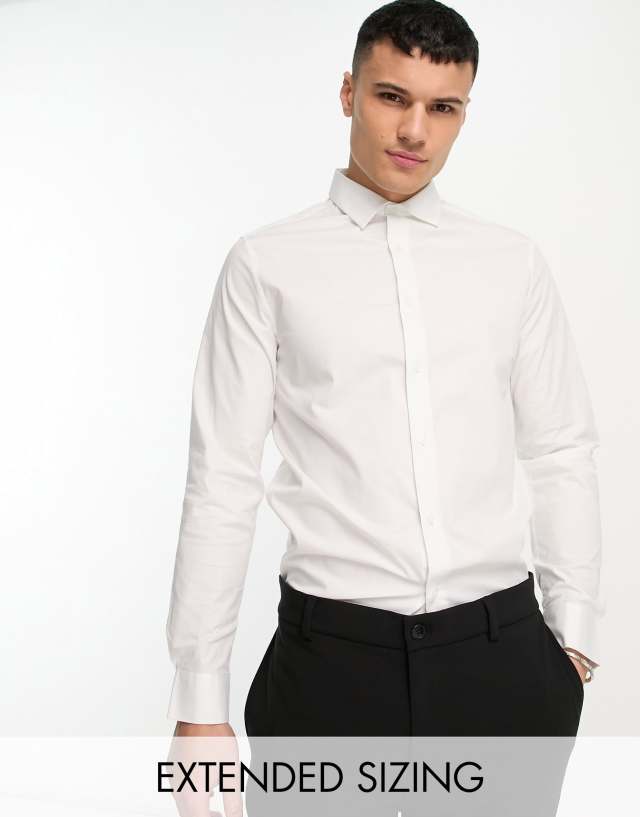 ASOS DESIGN - easy iron regular fit poplin shirt in white